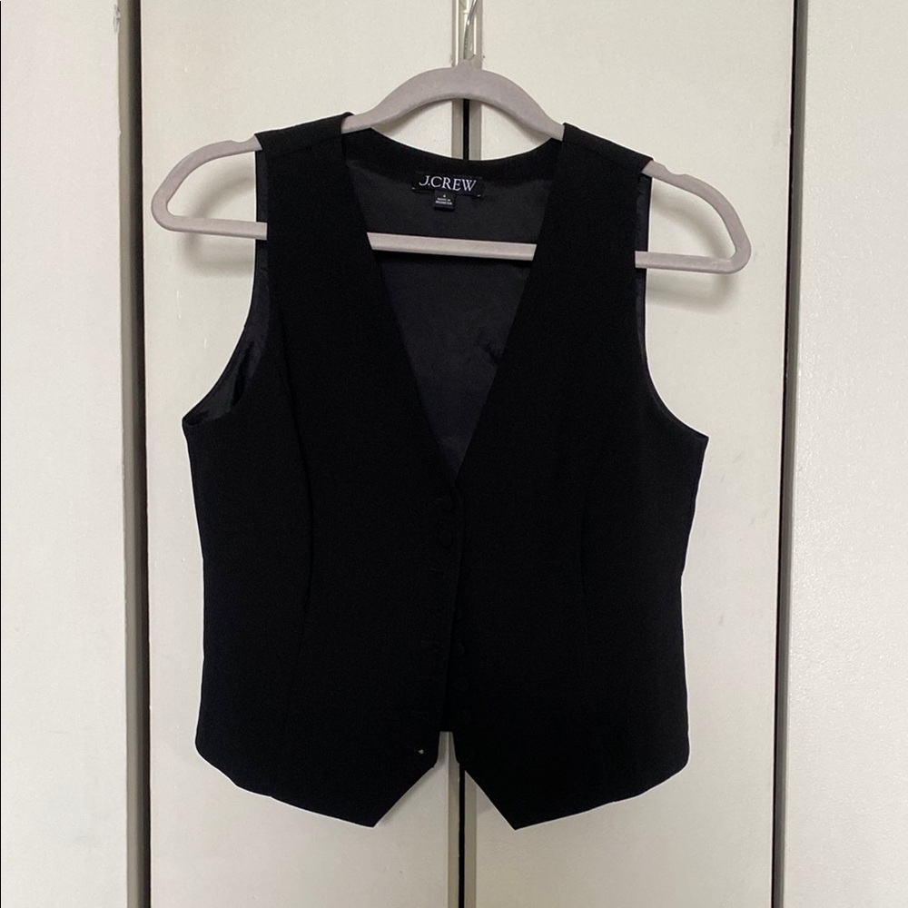 J. Crew Classic Black Sleeveless Vest